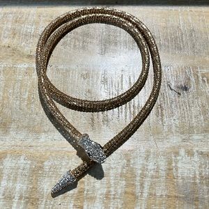 Vintage Crystal Snake Necklace